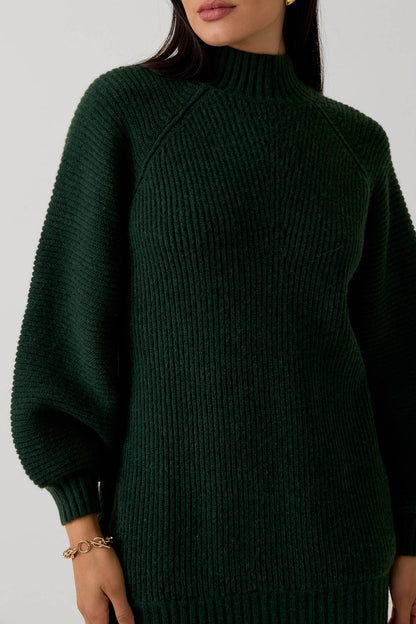 MOCK NECK COZY SWEATER DRESS