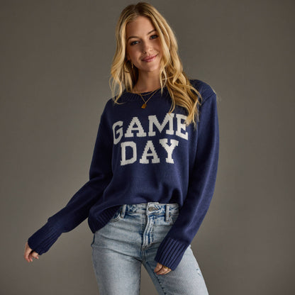Navy Game Day Sweater