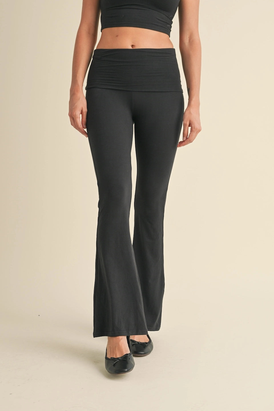 Kimberly C Soft Foldover Flare Pants