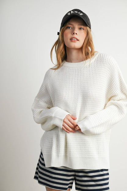 Buttermelon Round-Neck Classic Long Sleeve Top