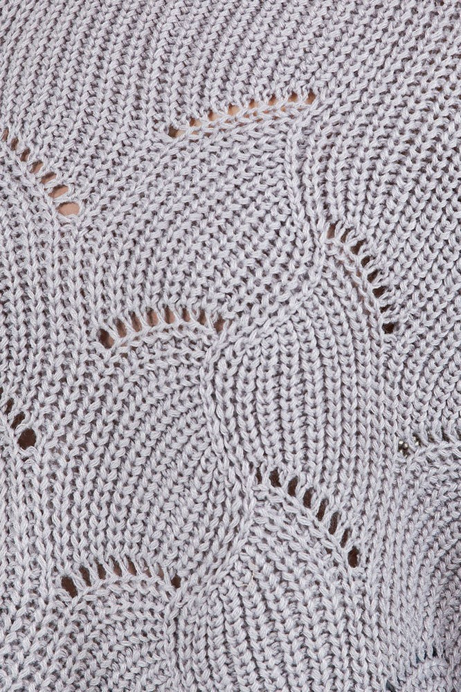 Openwork Loose Knit Batwing Sweater