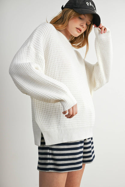 Buttermelon Round-Neck Classic Long Sleeve Top