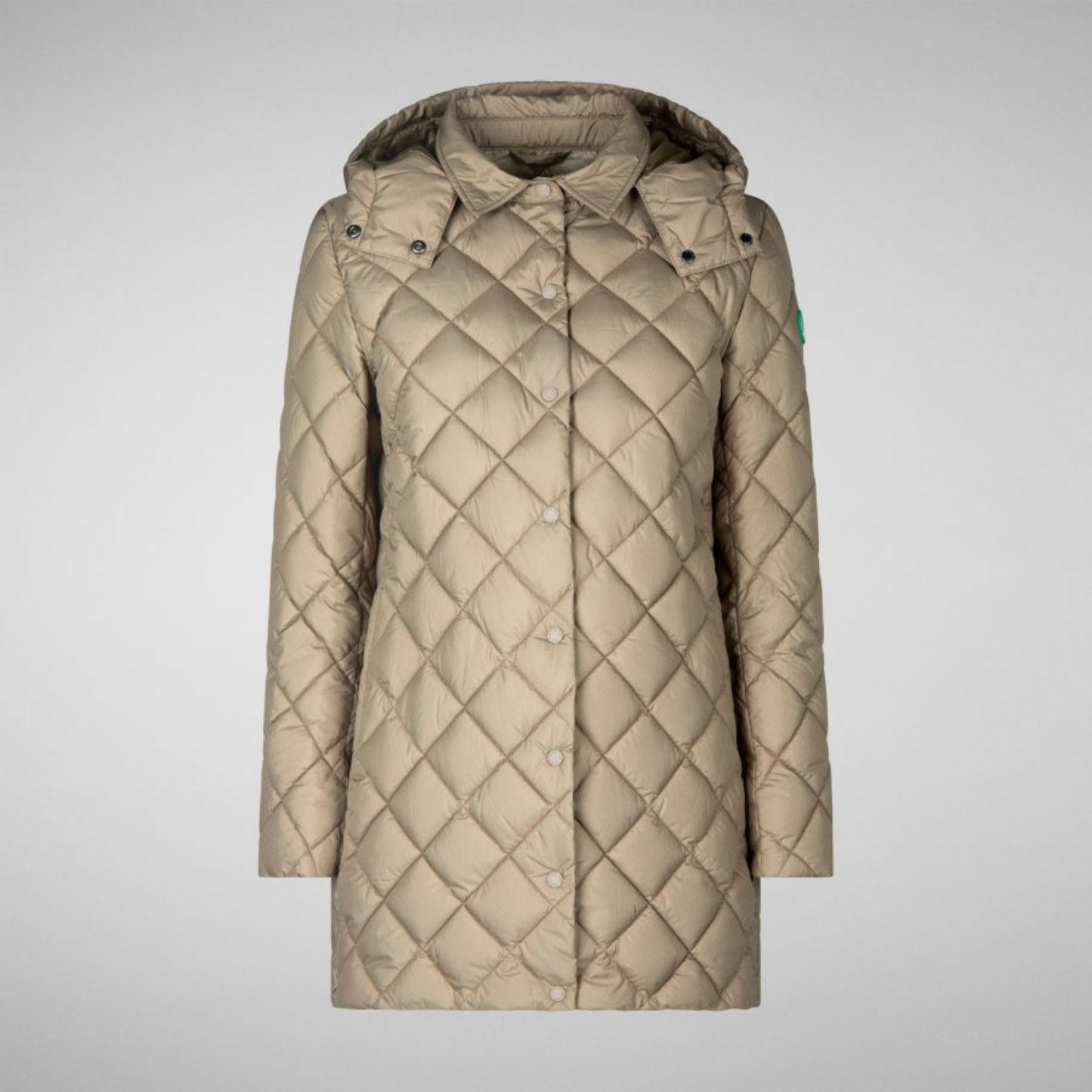 Save the Duck Edith Recycled Quilted Puffer Coat - Beige