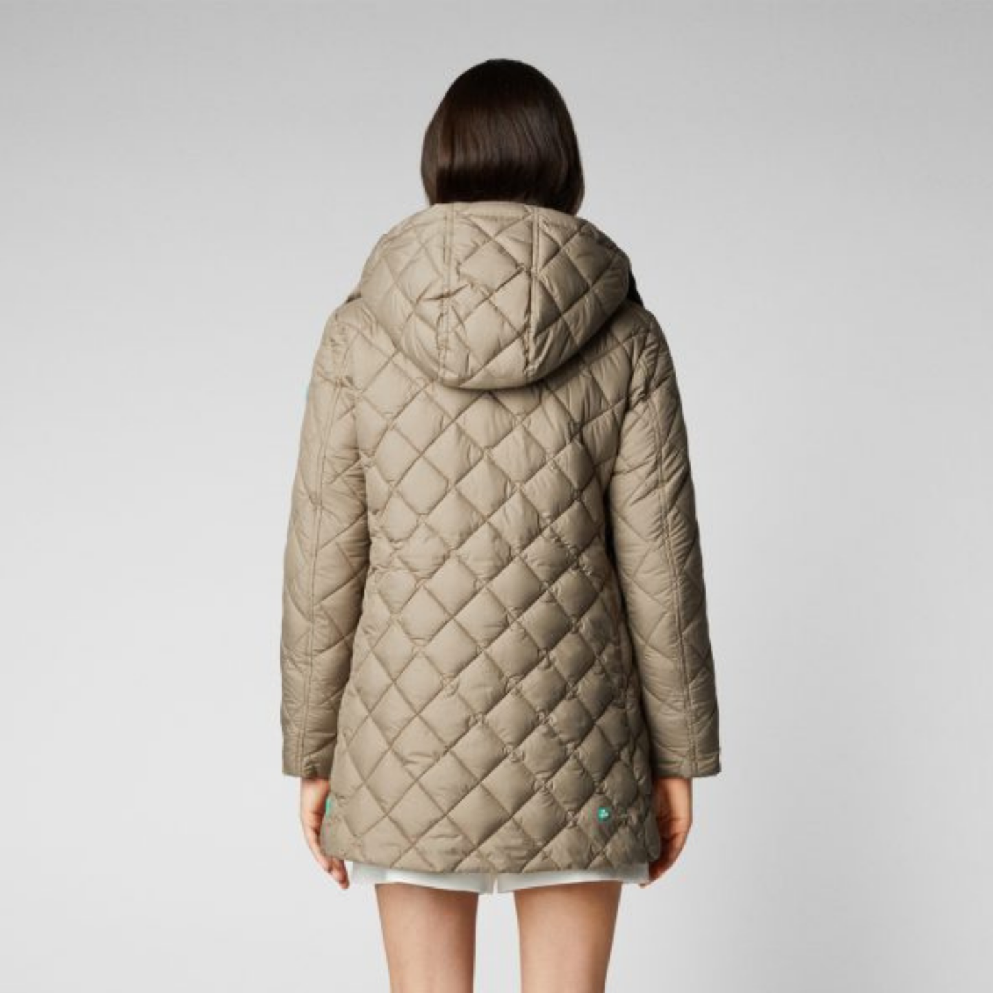 Save the Duck Edith Recycled Quilted Puffer Coat - Beige
