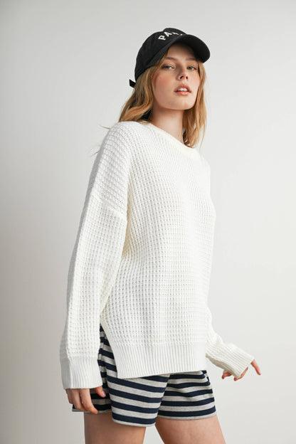 Buttermelon Round-Neck Classic Long Sleeve Top