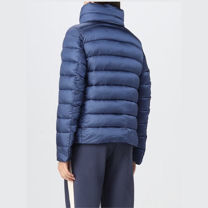 Save the Duck Lydia Shiny A-Line Puffer Coat - Dark Blue