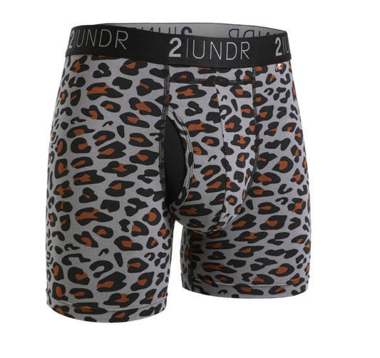2UNDR Leopard Swing Shift 6" Boxer Brief