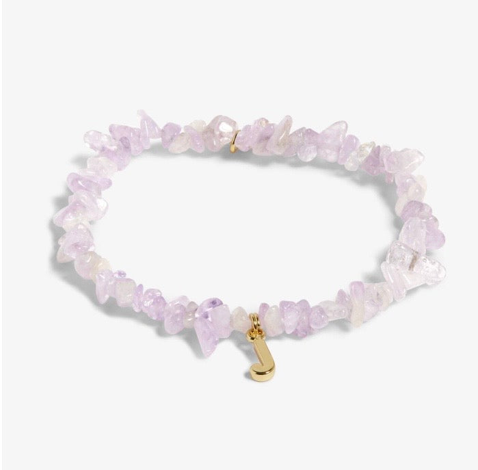 A Littles & Co. - Stone Initial Bracelet