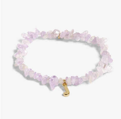 A Littles & Co. - Stone Initial Bracelet