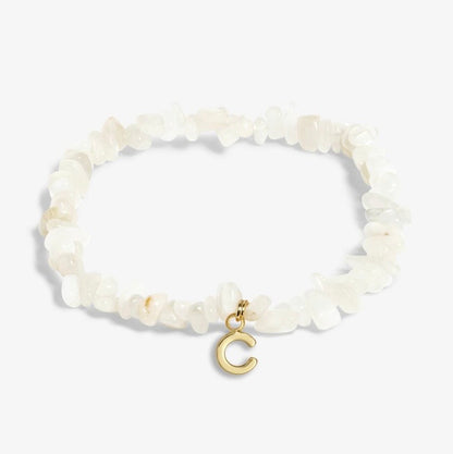 A Littles & Co. - Stone Initial Bracelet