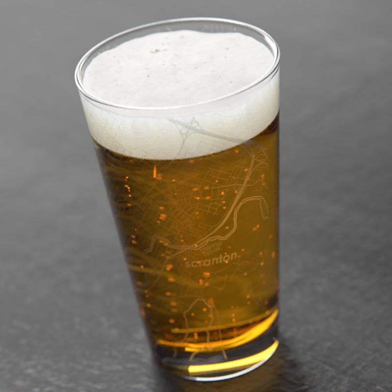 CUSTOM SCRANTON PINT GLASS