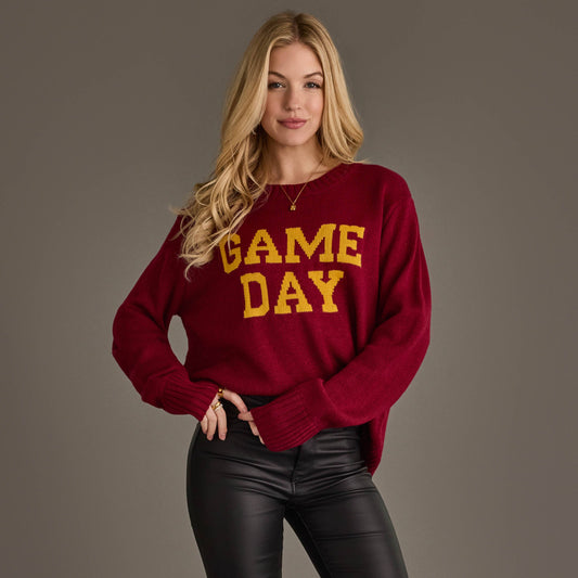 Maroon & Gold Game Day Sweater