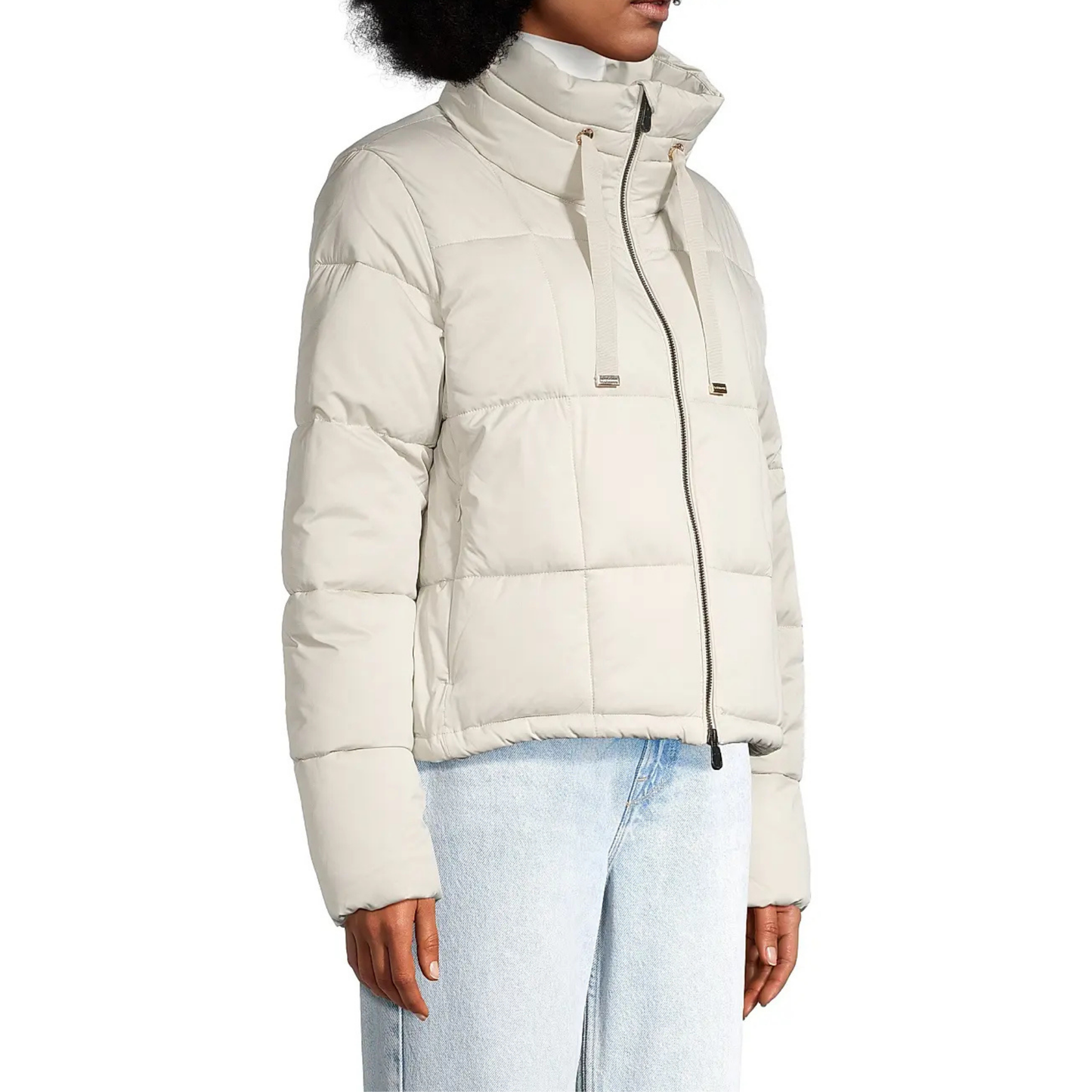 Save the Duck Lobelia Channel Quilted Puffer Jacket - Champagne
