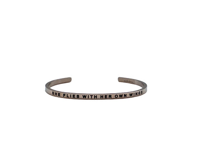 MantraBand She Flies With Her Own Wings Cuff