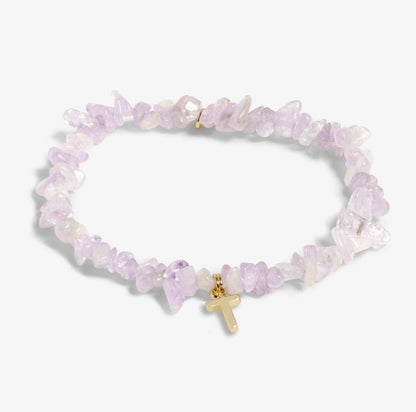 A Littles & Co. - Stone Initial Bracelet