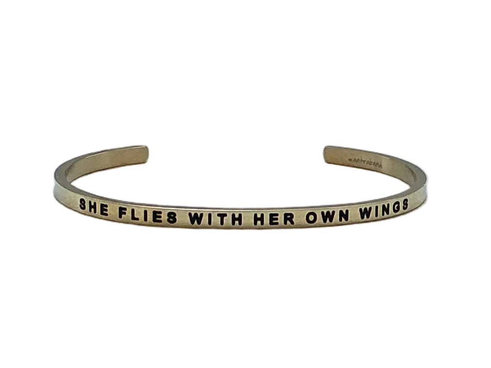 MantraBand She Flies With Her Own Wings Cuff