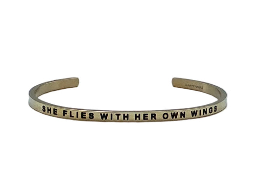 MantraBand She Flies With Her Own Wings Cuff