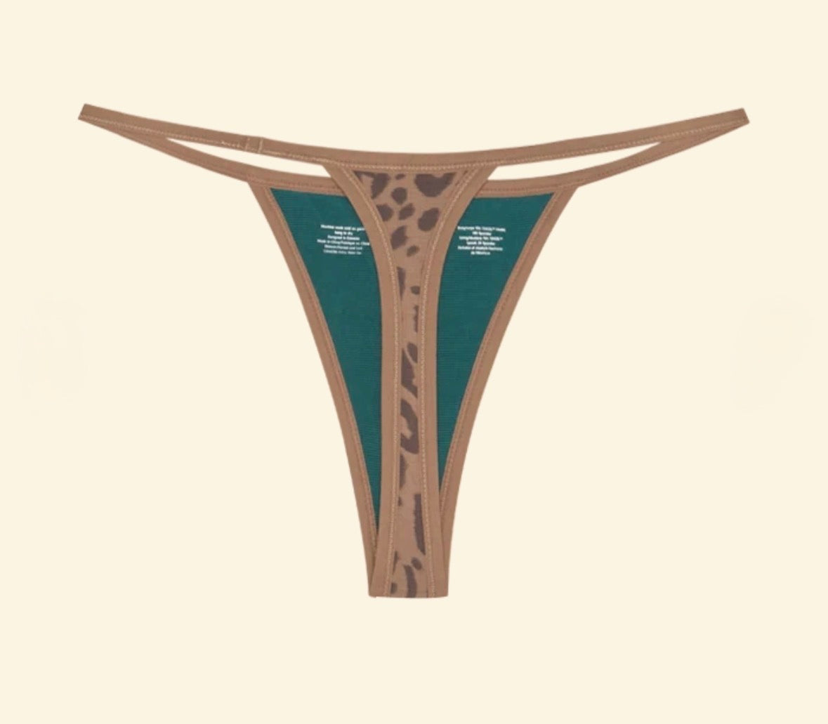 Huha String Thong 2.0 Mineral Undies Leopard Tan