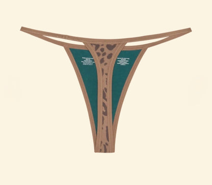 Huha String Thong 2.0 Mineral Undies Leopard Tan