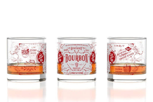 Kentucky Bourbon - Origins - Whiskey Rocks Glass - 11 oz