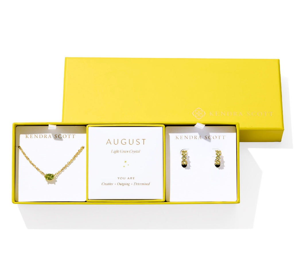 Kendra Scott Cailin Birthstone Necklace & Earring Set (All Months)