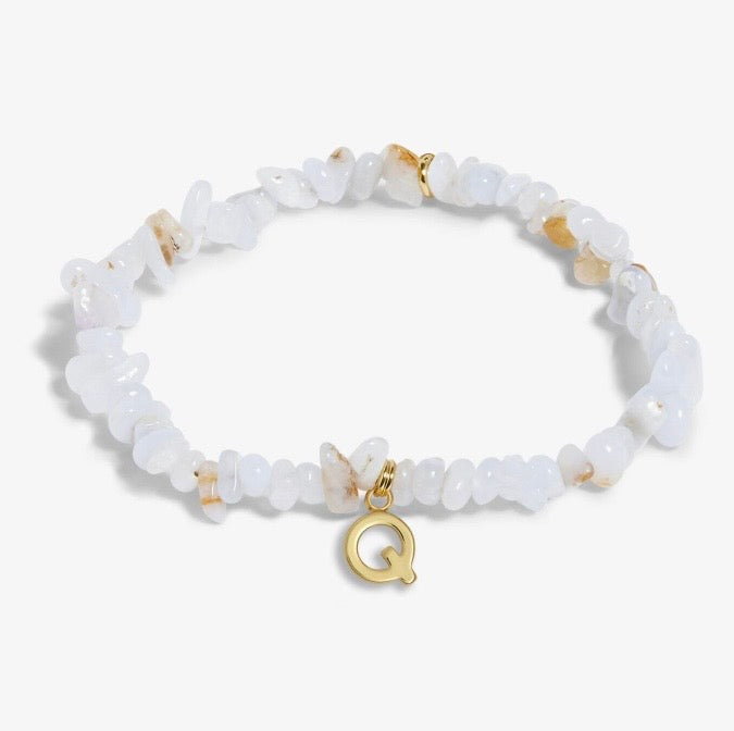 A Littles & Co. - Stone Initial Bracelet