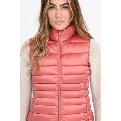 Save the Duck Lynn Slim-Fit Quilted Vest with Standing Collar