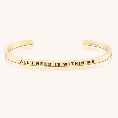 MantraBand All I Need Is Within Me Cuff