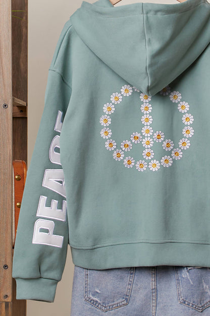 Mello Peace Love Patchworks Hoodie