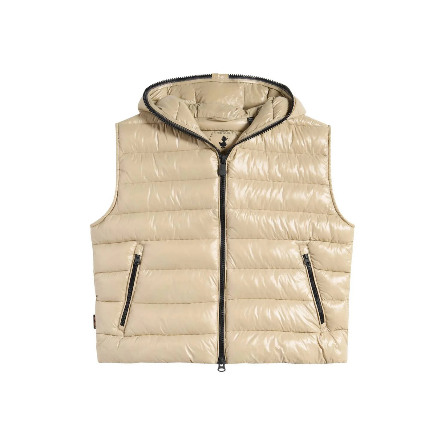 Save the Duck Romina Hooded Puffer Vest - Wood Beige