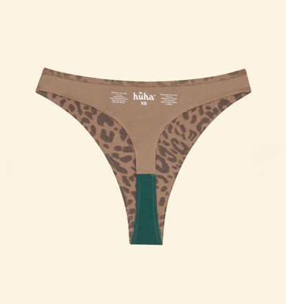 Huha High Rise Thong Mineral Undies Leopard Tan Limited Edition