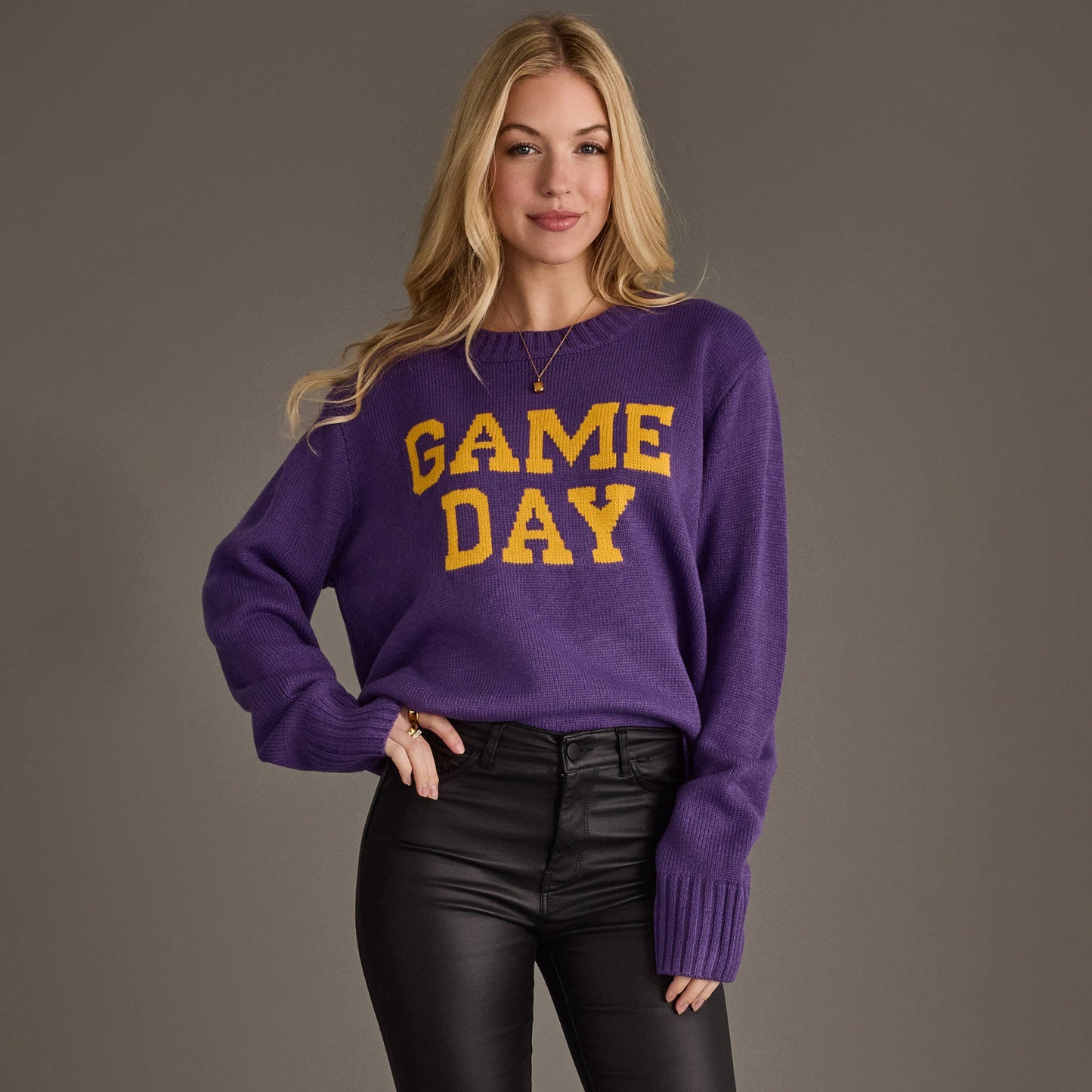 Purple & Gold Game Day Sweater
