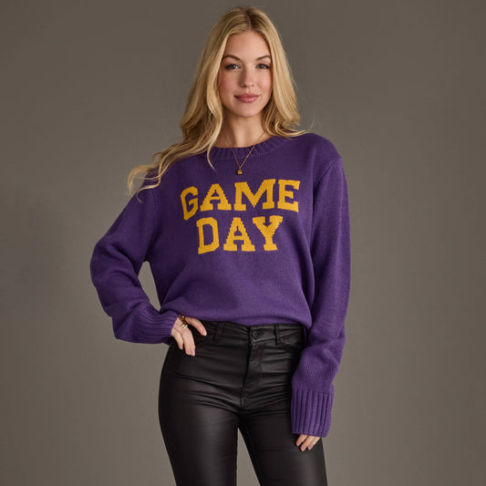 Purple & Gold Game Day Sweater