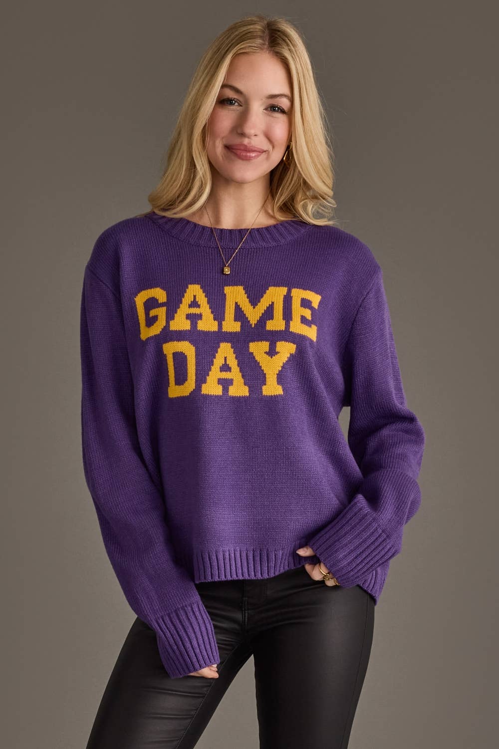 Purple & Gold Game Day Sweater