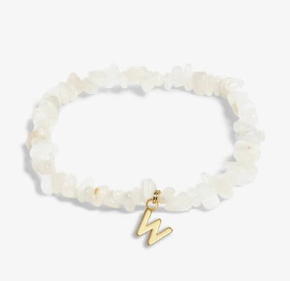 A Littles & Co. - Stone Initial Bracelet