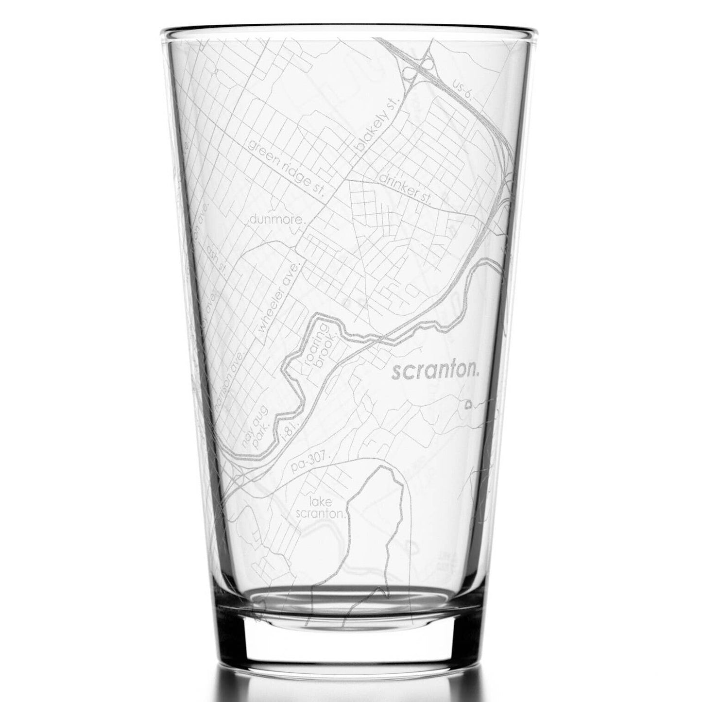 CUSTOM SCRANTON PINT GLASS