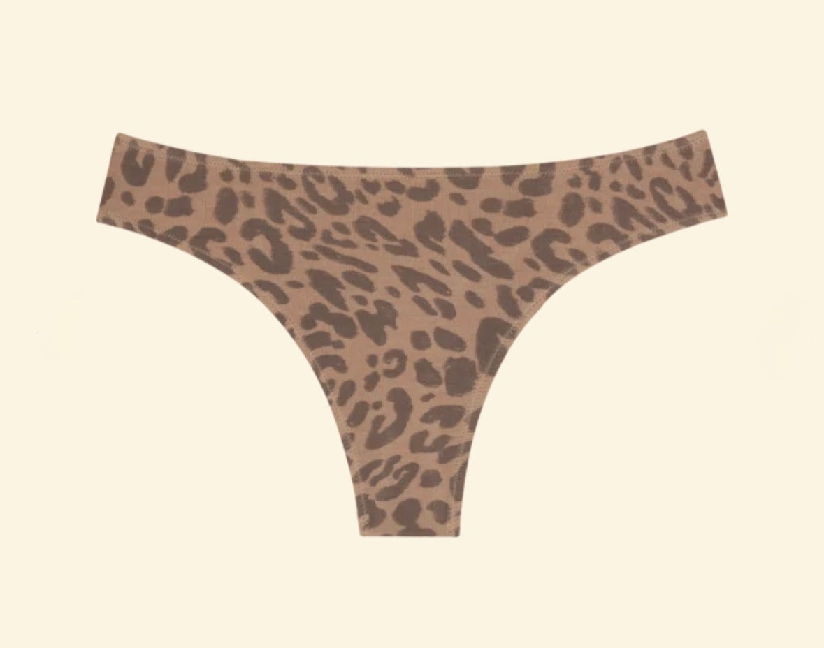 Huha Low Profile Thong Mineral Undies Leopard Tan Limited Edition