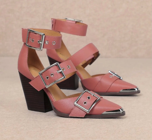 MiiM Hendrix Pointed Toe Hollow Out Stiletto Sandals