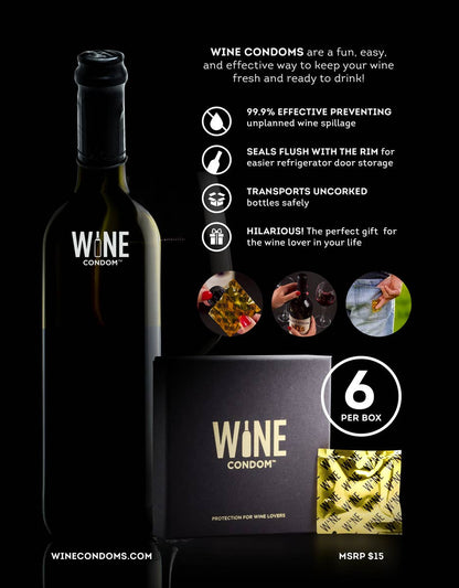 The Original Wine Condoms | Wine & Beverage Bottle Stopper