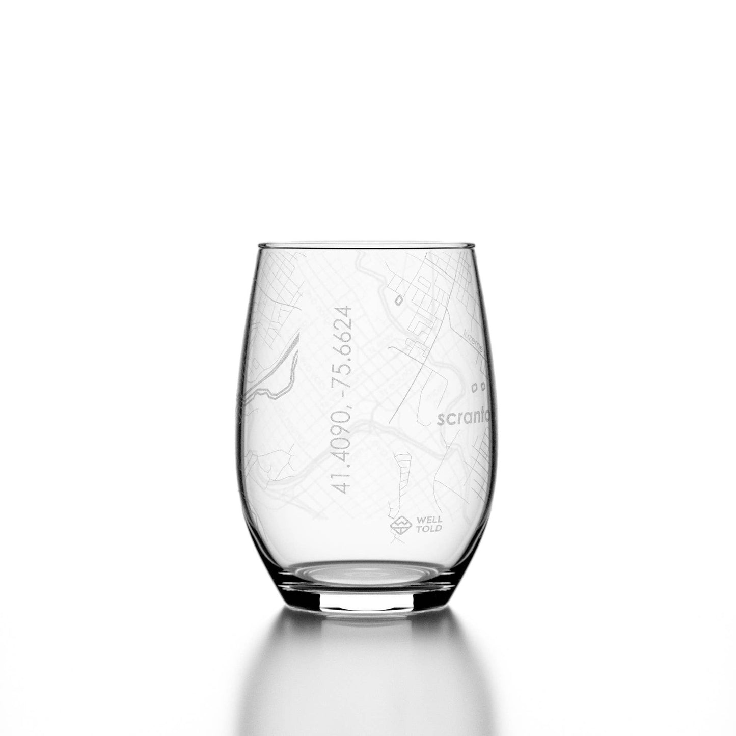 CUSTOM  SCRANTON STEMLESS WINE GLASS