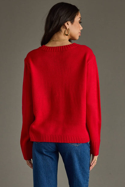Red & White Merry Sweater