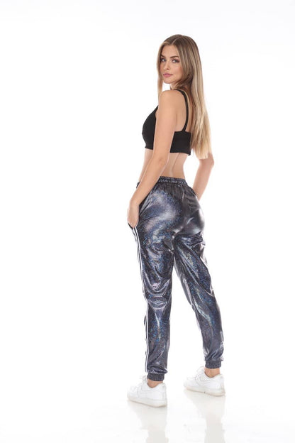 Black Glitter Joggers