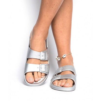 Cacatoès Baleia Metallic Silver Candy-scented Sandals