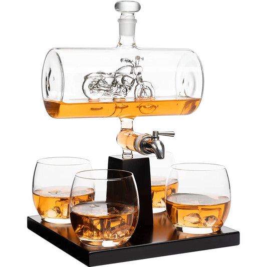 Motorcycle Decanter Whiskey & Wine Decanter Set