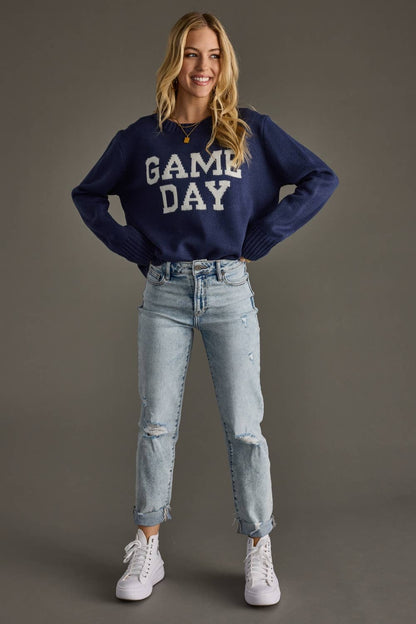 Navy Game Day Sweater
