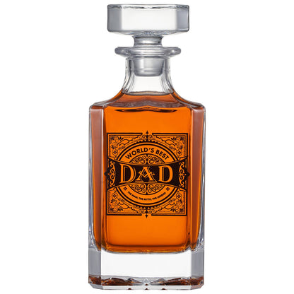 Gift for Dad Whiskey Decanter Gift Set