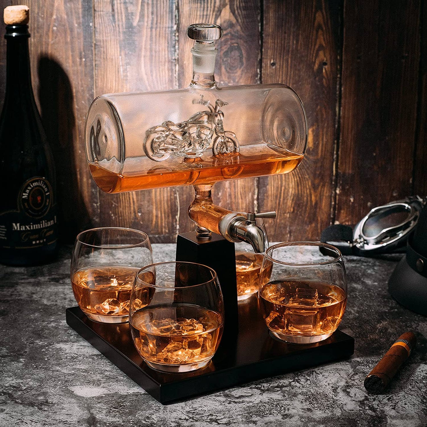 Motorcycle Decanter Whiskey & Wine Decanter Set