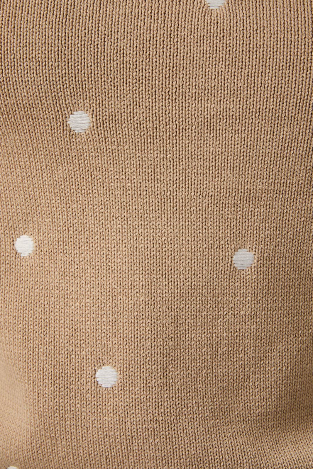 Sunday Edition - Round Neck Puff Short Sleeve “Polka Dot” Embroidered Sweater