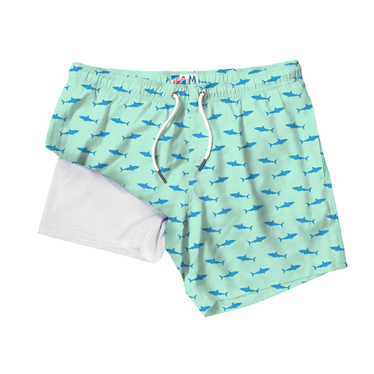Great White Men's Swim Trunk with 6 Inch with Liner