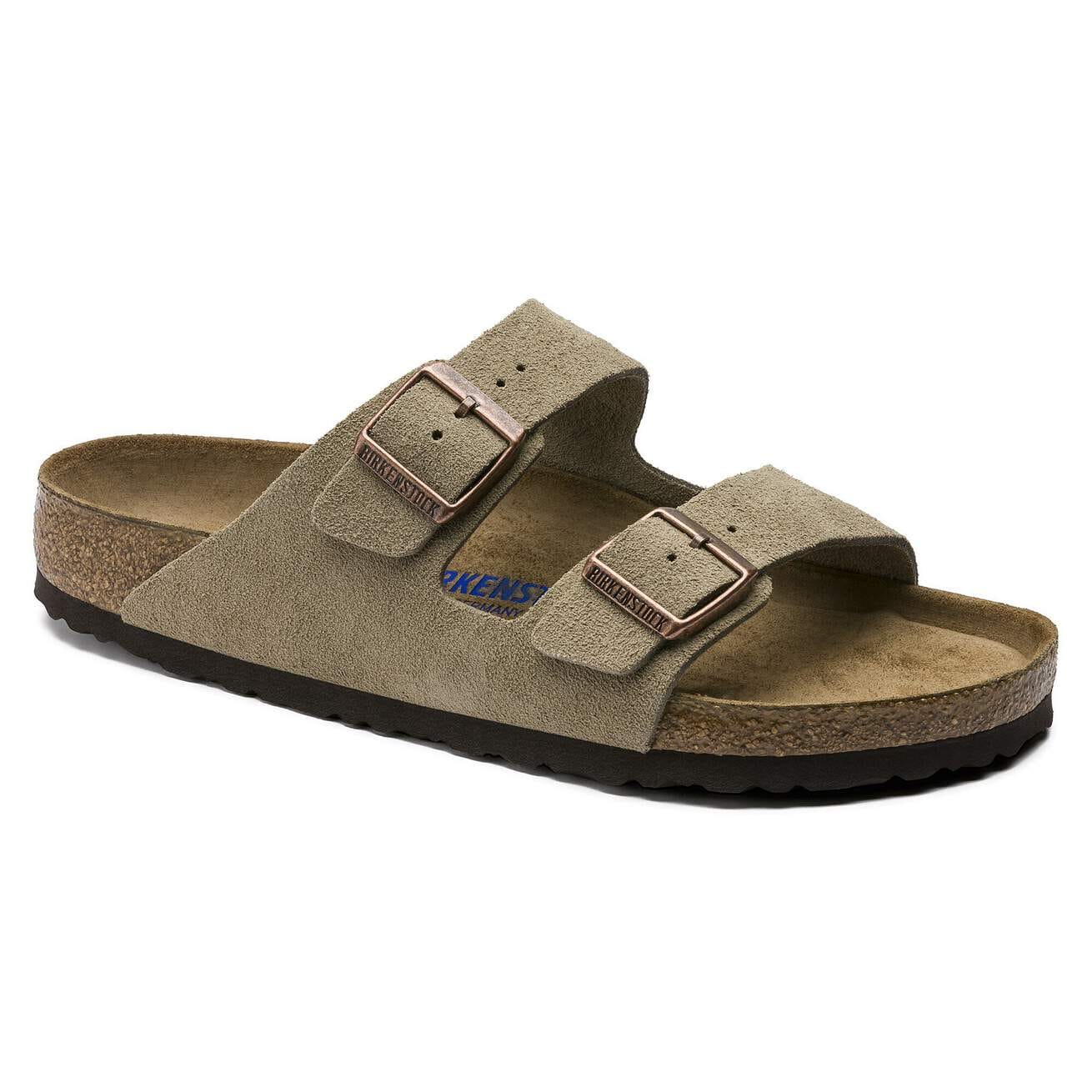 Birkinstock Arizona Soft Footbed Suede Leather in Taupe